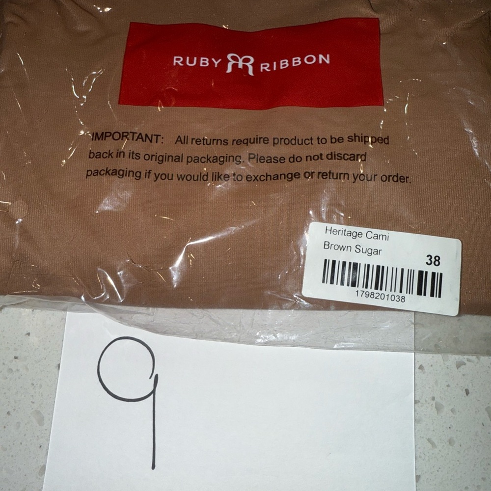Ruby Ribbon Heritage Cami - Brown Sugar, Size 38